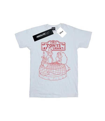 Disney - T-shirt LADY AND THE TRAMP THAT'S AMORE - Femme (Blanc) - UTBI17889