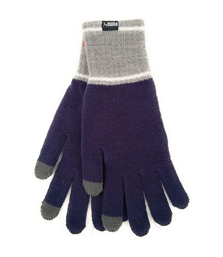 Puma Unisex Adult Knitted Winter Gloves (Peacoat/Gray Heather) - UTRD2289