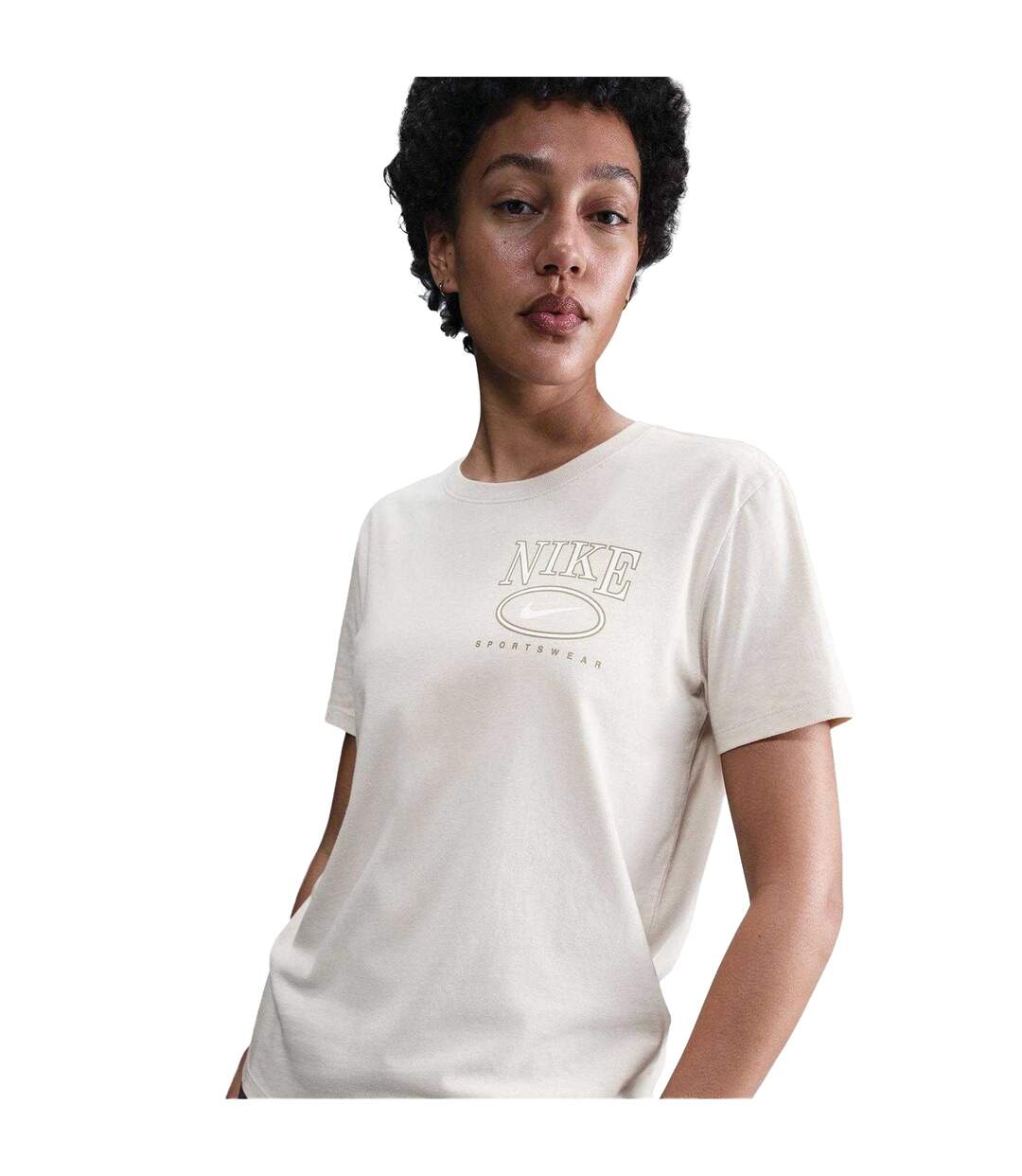 T-shirt Motif/style Swoosh Sportswear Club Femme Beige Clair Nike-1