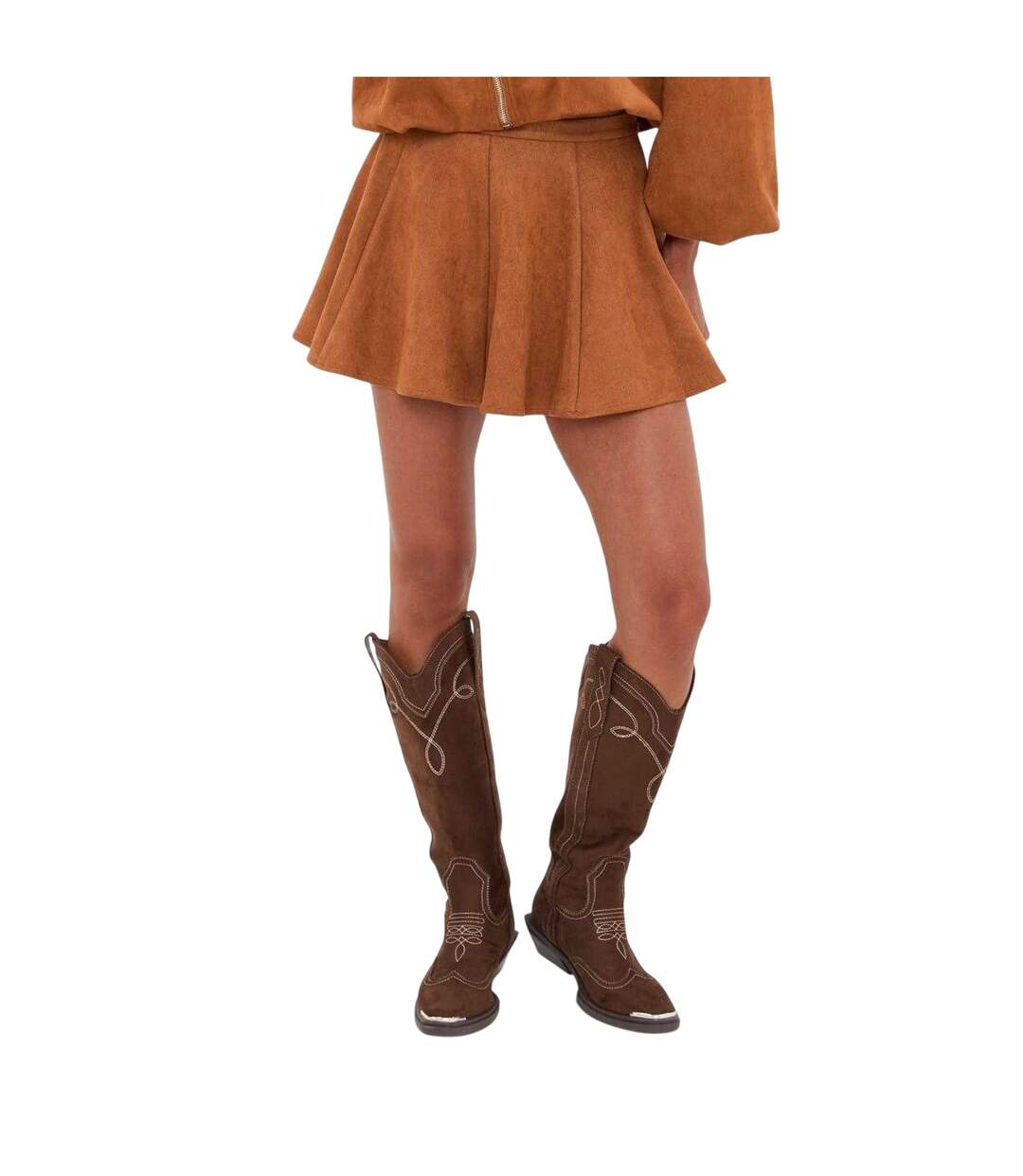Jupe Patineuse Femme Marron Clair I Saw It First-4