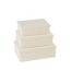 Lot de 3 Boîtes de Rangement Vaughn 36cm Blanc-2