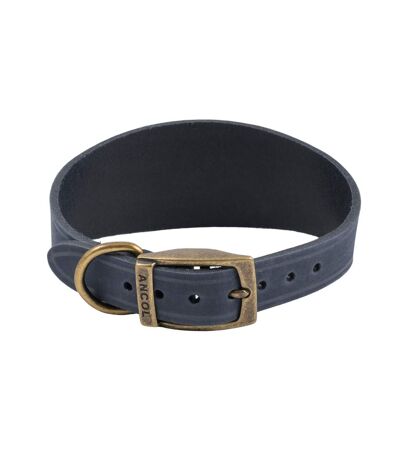 Timberwolf hound leather dog collar 30cm 34cm blue Ancol