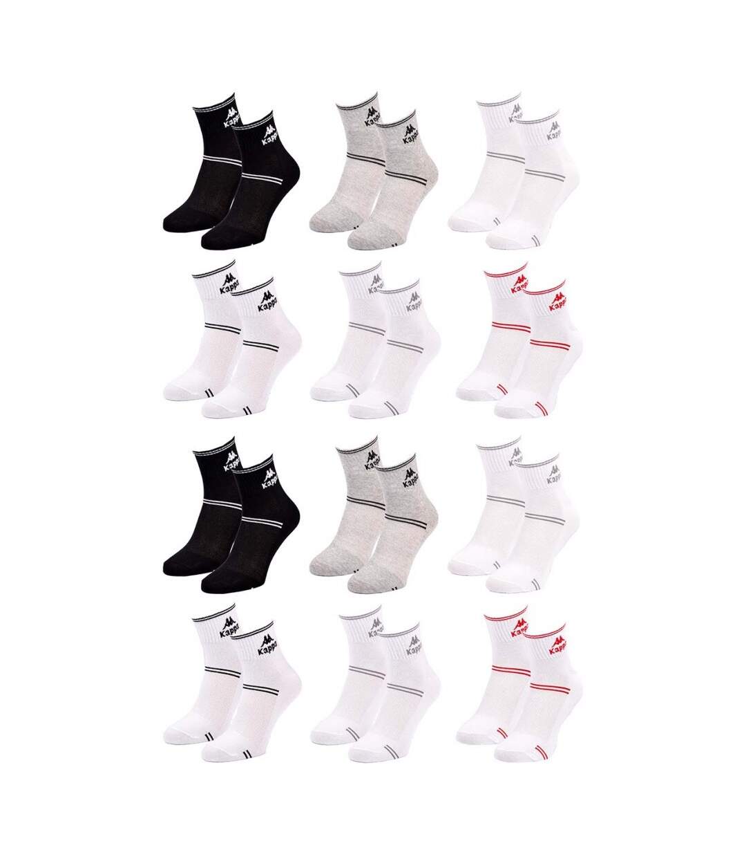 Chaussettes KAPPA QUARTER - Pack de 12 pcs 7415-2