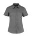 Chemise À Manches Courtes En Popeline Taillée, Femmes/dames Gris Foncé Kustom Kit-1