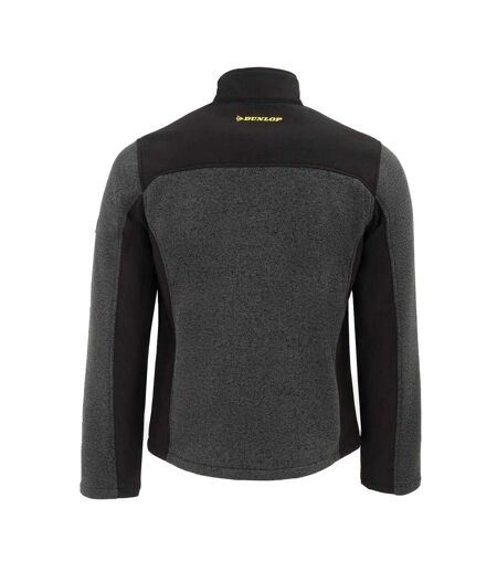 Mens On Site Fleece Jacket Black Grey Dunlop