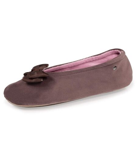 Isotoner Chaussons Ballerines femme détail nœud précieux