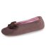 Isotoner Chaussons Ballerines femme détail nœud précieux-1