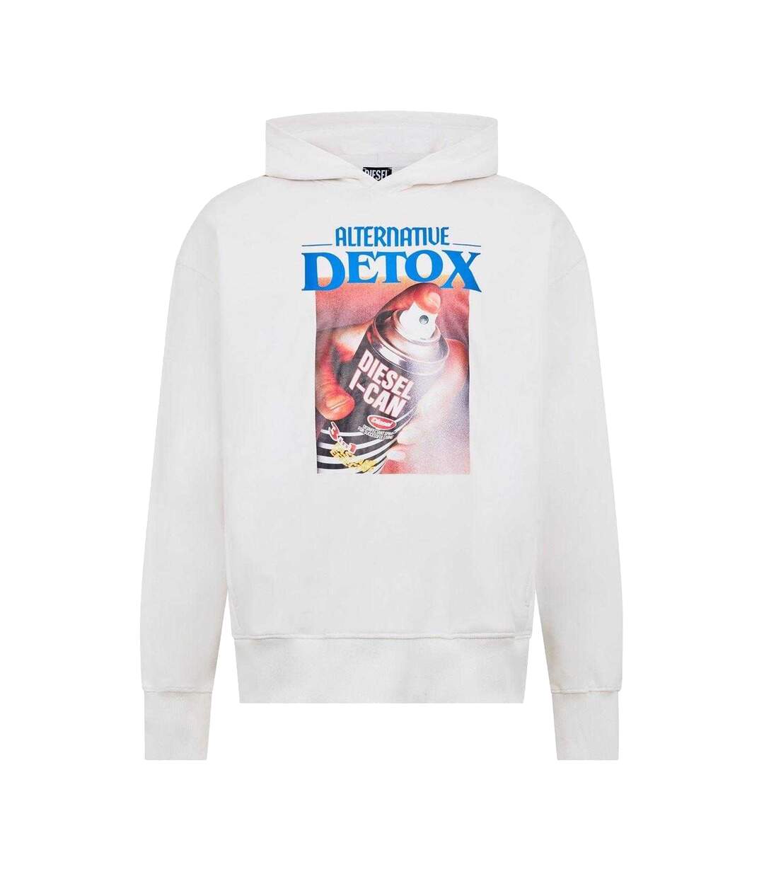 Sweat À Capuche Motif/style Imprimé Graphique Adulte Blanc Diesel-1