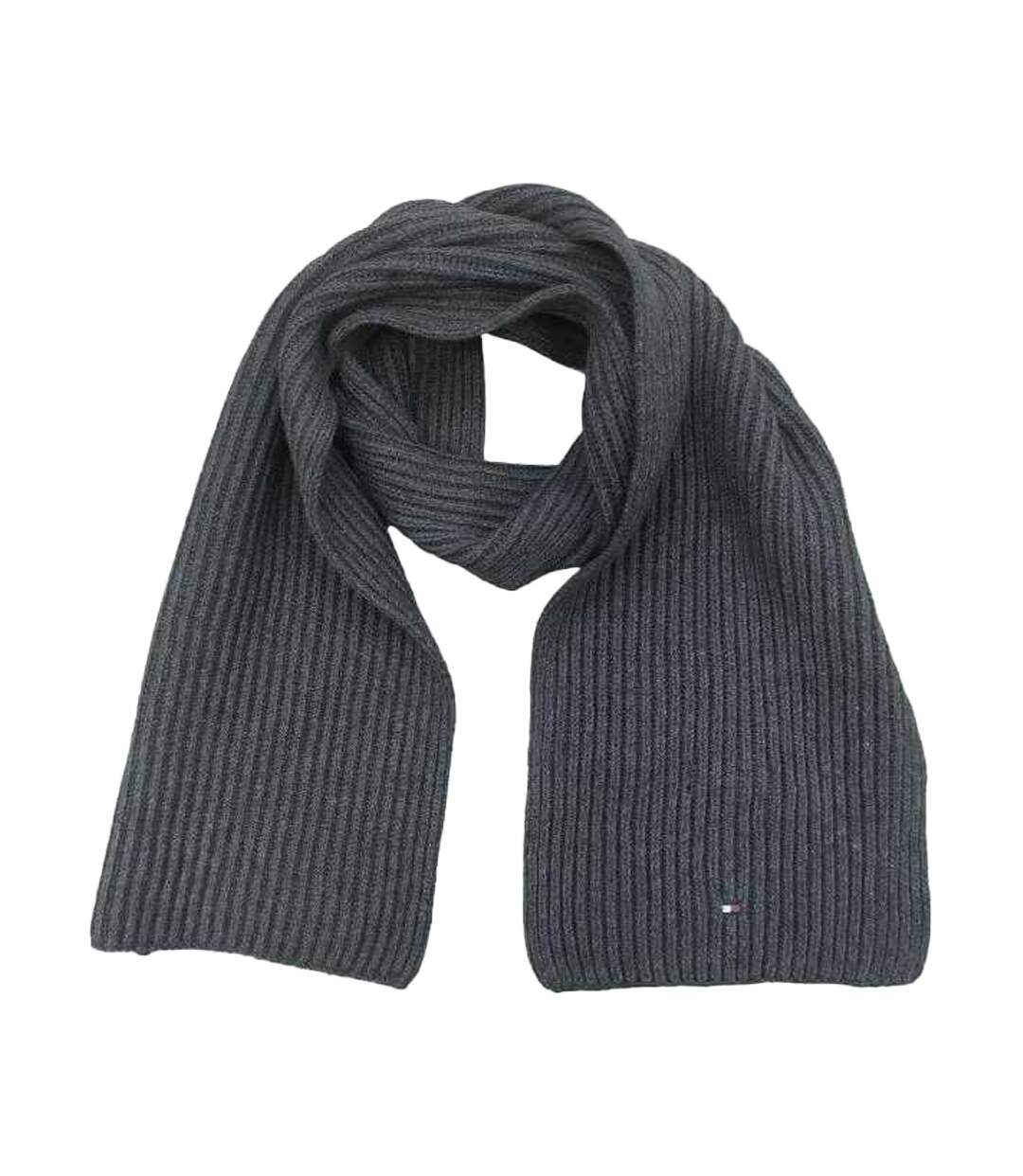 Childrens/kids Ribbed Scarf M Grey Tommy Hilfiger-1