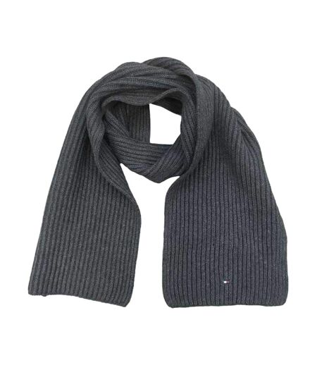 Childrens/kids Ribbed Scarf M Grey Tommy Hilfiger