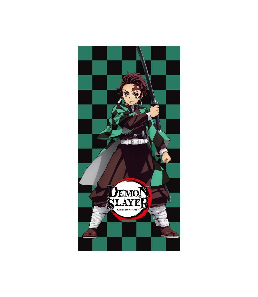 Tanjiro kamado cotton bath towel one size green Demon Slayer-1
