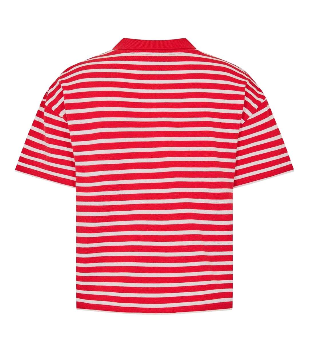 Polo Manches Courtes Motif/style À Rayures Homme Rouge Écru Summit-3