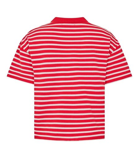 Polo Manches Courtes Motif/style À Rayures Homme Rouge Écru Summit