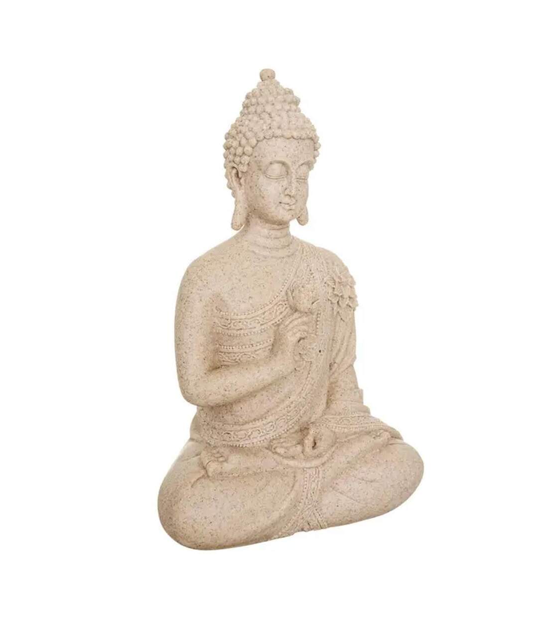 Statuette Déco Bouddha Assis Salma 27cm Beige-1