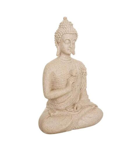 Statuette Déco Bouddha Assis Salma 27cm Beige