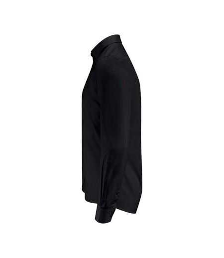 Mens Acton Business Shirt Black James Harvest
