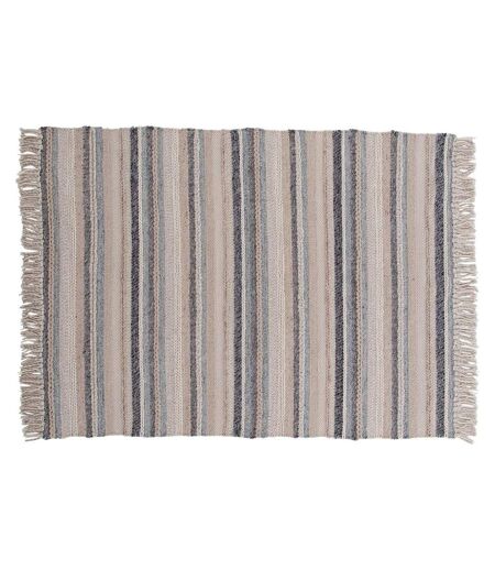 Tapis Déco en Laine Gudha 200x300cm Beige & Bleu