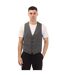 Mens Huge 6 Checked Virgin Wool Waistcoat Grey Boss-1