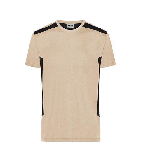 T-shirt Workwear Strong Homme Beige Gris Noir James And Nicholson