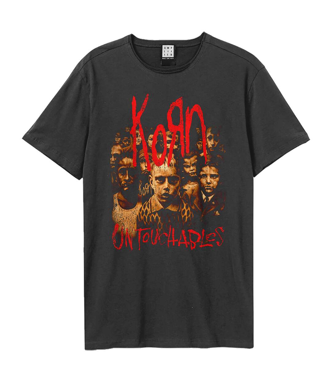 Unisex Adult Untouchables Korn T-shirt Charcoal Amplified-1