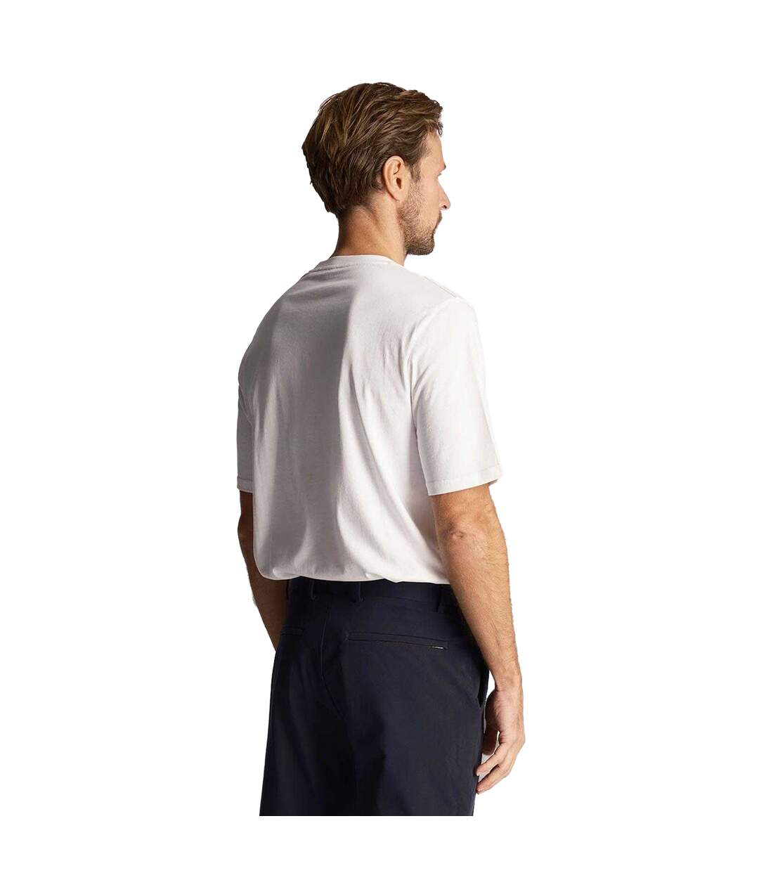 T-shirt Style Logo Ls Homme Blanc Lyle & Scott-3