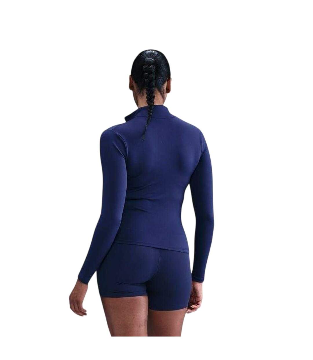 Womens/ladies Full Zip Training Performance Jacket Midnight Navy Nike-3