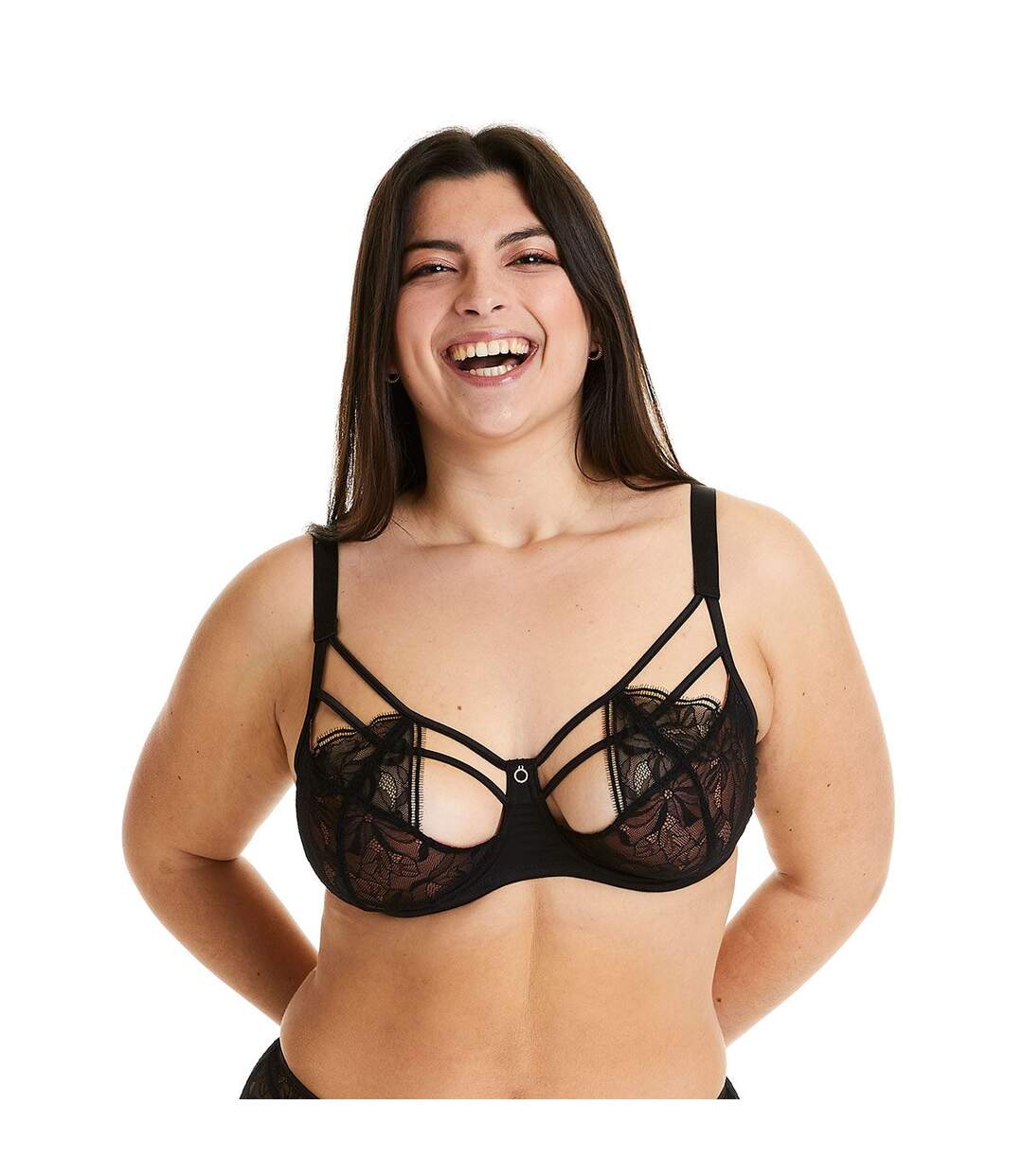 Soutien-gorge à armatures grand maintien noir Dédale