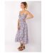 Robe longue fines bretelles SACHA tie and dye taupe Coton Du Monde