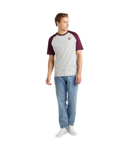 Umbro - T-shirt CORE - Homme (Gris chiné / Violet foncé) - UTUO1830