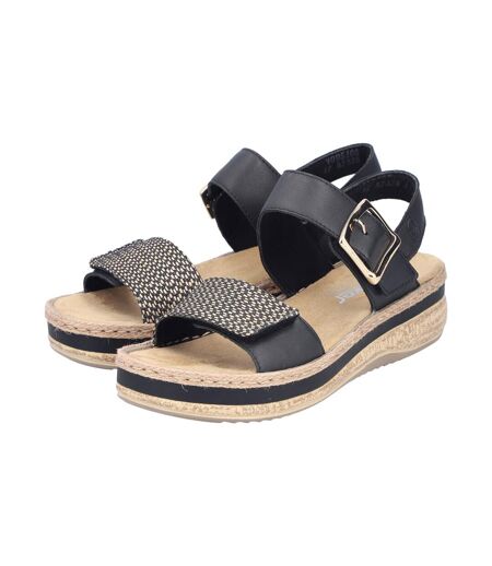Sandales Compensés Cuir Rieker Rimo