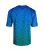 Unisex Adult All-over Print Sports T-shirt Peacock Blue Off White-2