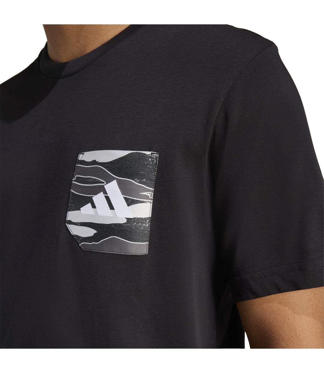 T-shirt Motif/style Logo Homme Noir Adidas-4
