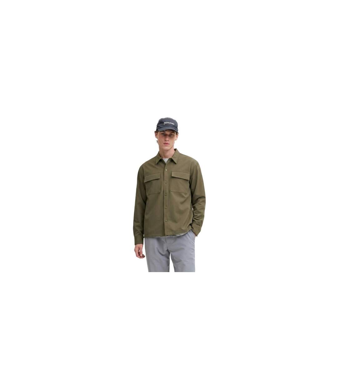 Chemise Manches Longues Motif/style Uni Commute Homme Gris Marron Jack And Jones-1