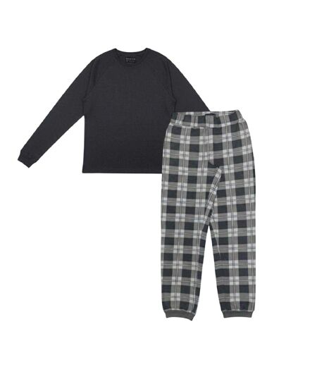 Ensemble De Pyjama Long Motif/style À Carreaux Homme Anthracite Howick