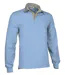 Polo rugby - Homme - réf SCRUM - bleu ciel et beige-1