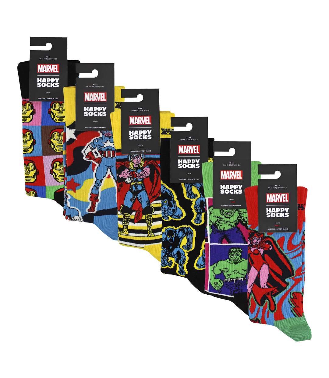 6 Pack Avengers Socks Bundle Novelty Socks | Gift Idea-2