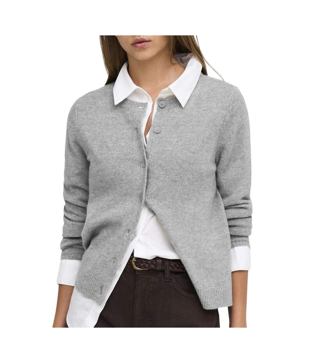 Gilet gris femme only olivia-1