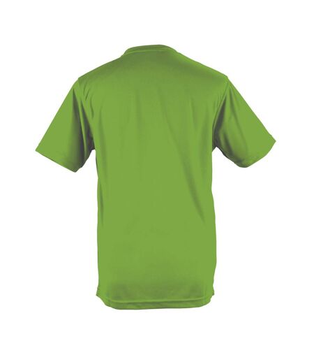 Just Cool Mens Performance Plain T-Shirt (Lime Green)