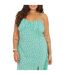 Robe Mi-longue Bretelles Fines Femme Vert Bleu Brave Soul-4