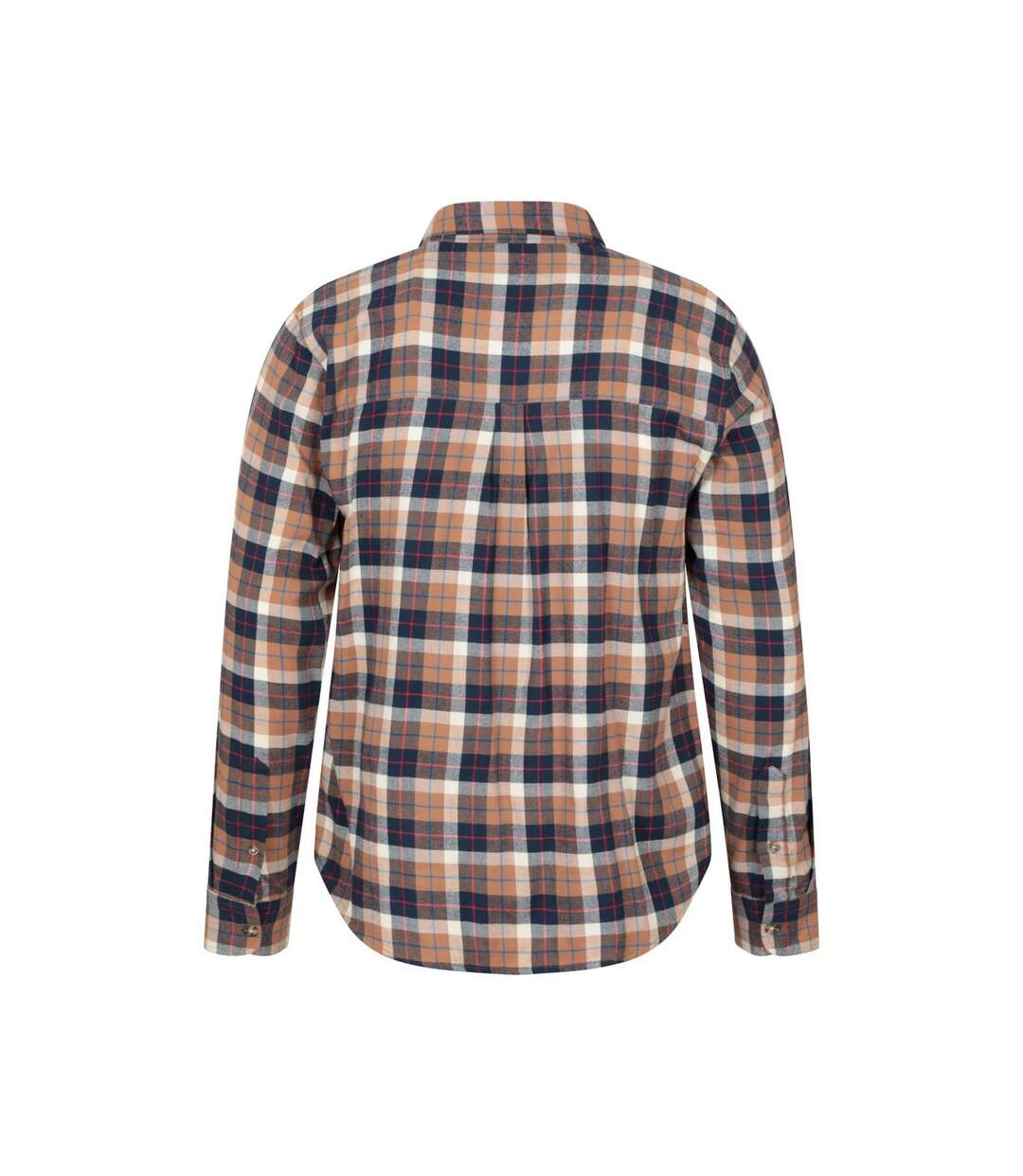 Mens Maine Flannel Long-sleeved Shirt Tan Mountain Warehouse-2