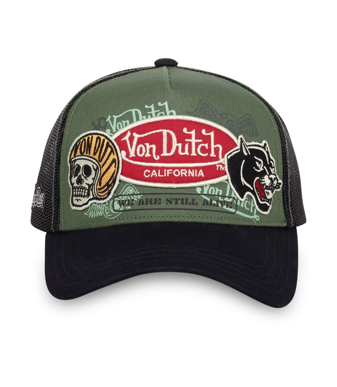 Casquette trucker avec filet en sergé de coton Patches Vondutch-2