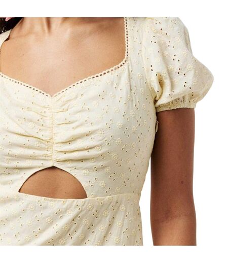 Robe Courte Manches Bouffantes Femme Crème Jack Wills