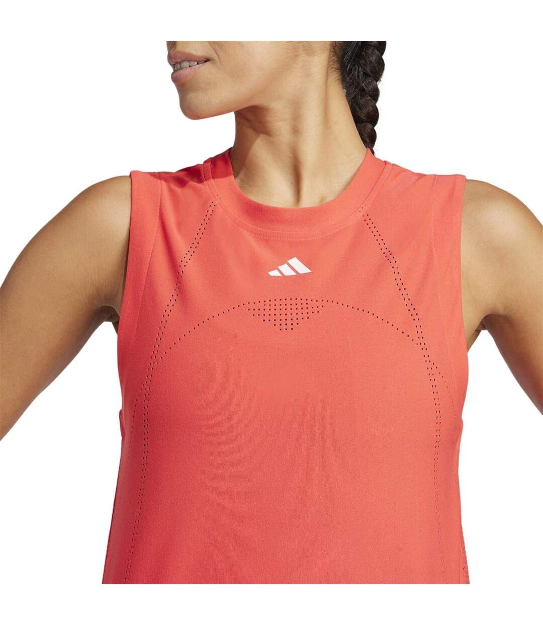 Débardeur Tennis Match Pro Femme Rouge Adidas-4