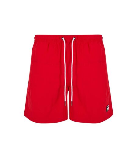 Short De Bain Motif/style Bloc Homme Rouge Vif Urban Classics