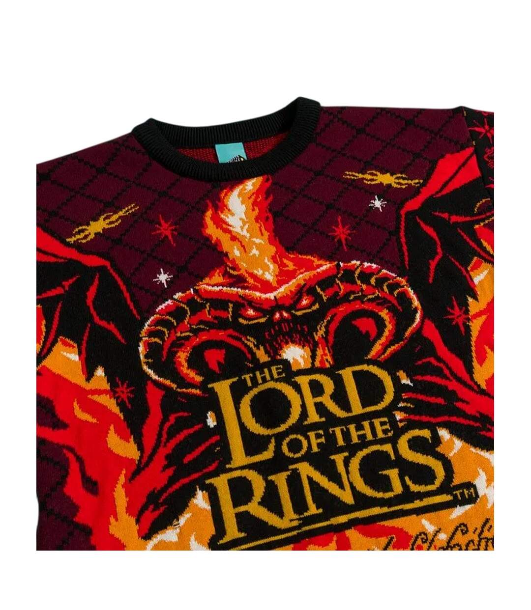 Pull Noël One Ring To Rule Them All Adulte Pourpre Noir Orange Lord Of The Rings-3