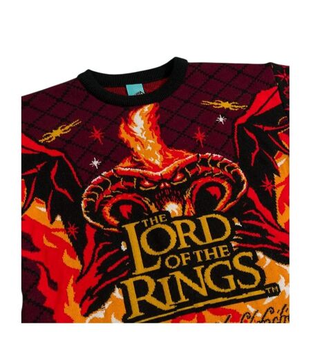 Pull Noël One Ring To Rule Them All Adulte Pourpre Noir Orange Lord Of The Rings