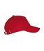 Long Beach 5 Panel Baseball Cap Red White MidOcean-3
