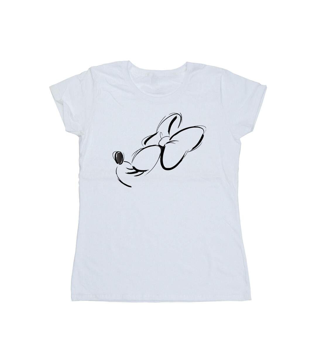 Disney Femme/Les femmes Minnie Mouse - T-shirt en coton avec le nez en l'air (Blanc) - UTBI33213-1
