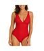 Maillot de bain 1 pièce rouge femme grain de sable eva-1