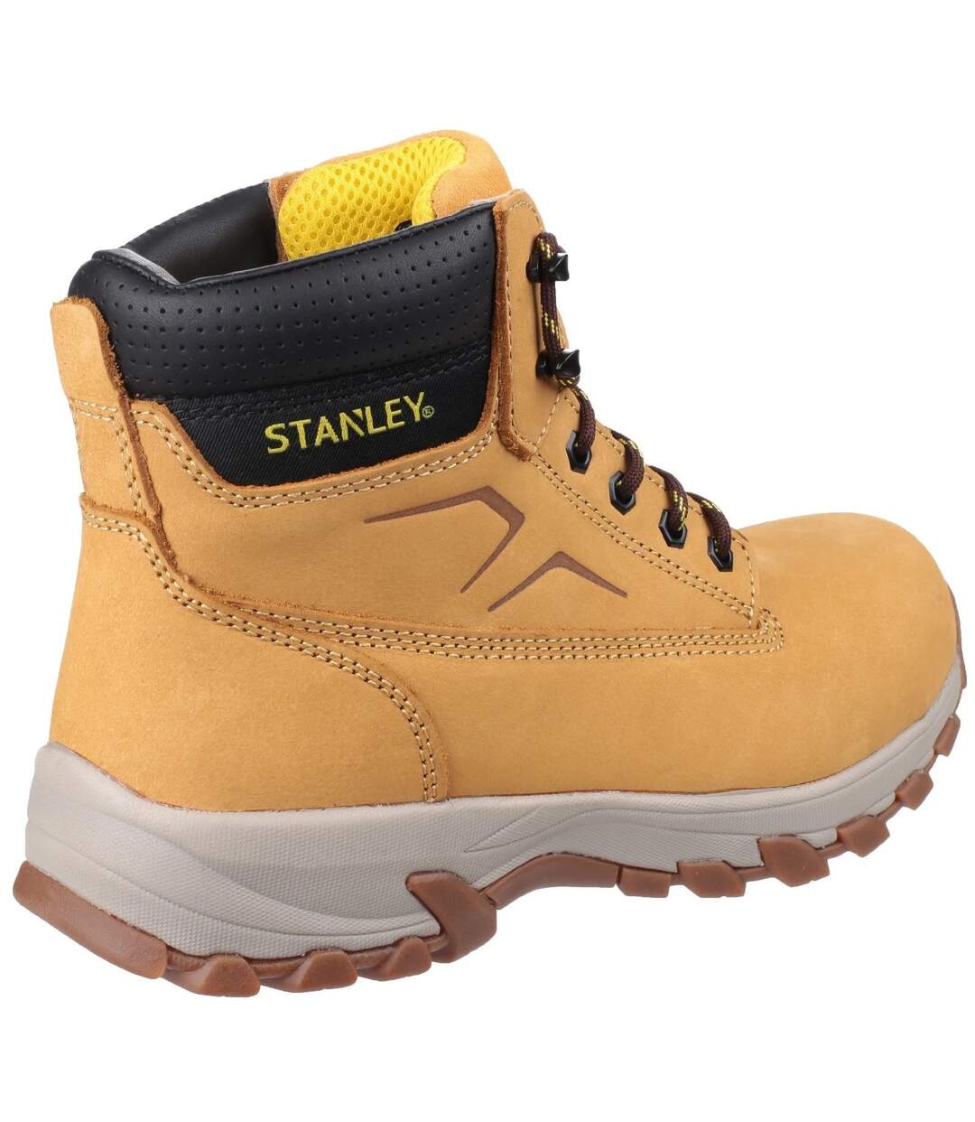 Mens tradesman leather safety boots honey Stanley-2